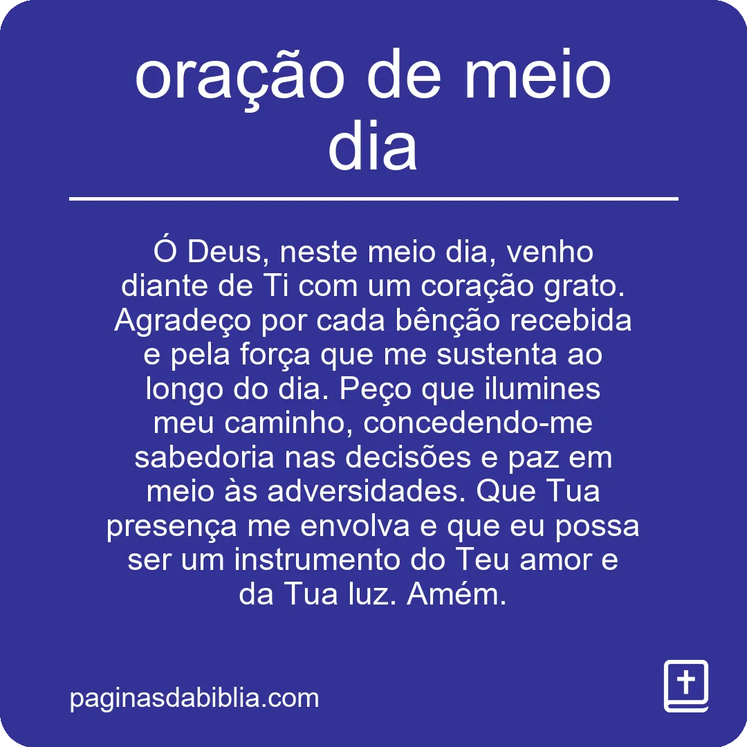 Oração de Meio Dia: Poder Transformador Espiritual