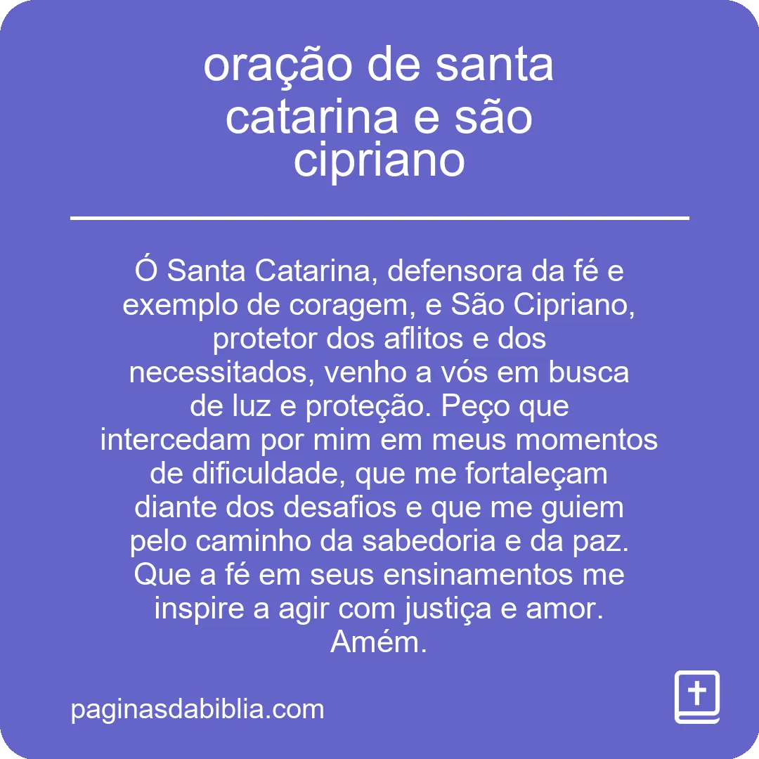 Oração de Santa Catarina e São Cipriano: Poder Espiritual