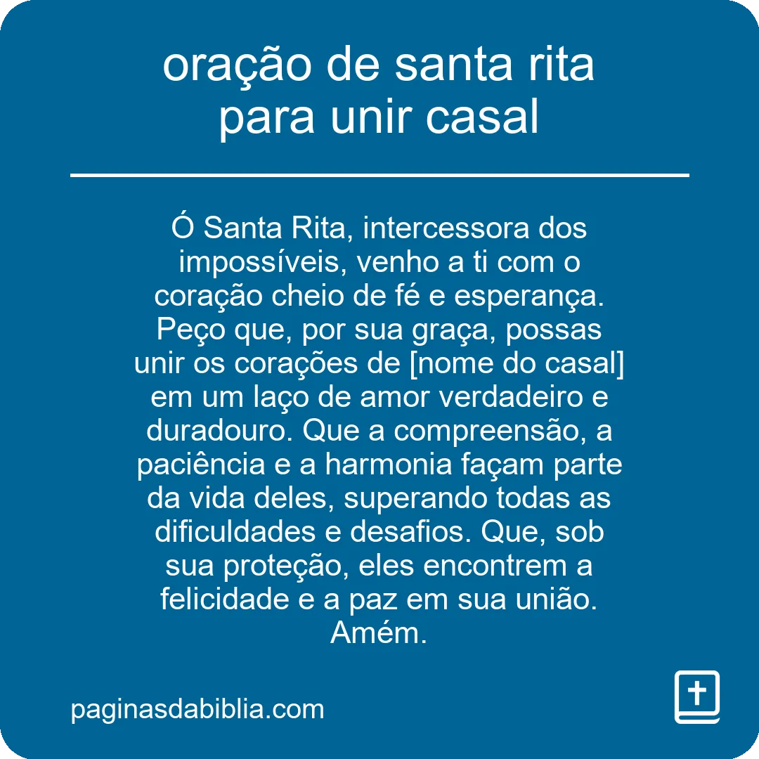 Oração de Santa Rita: Poder Espiritual para Unir Casais