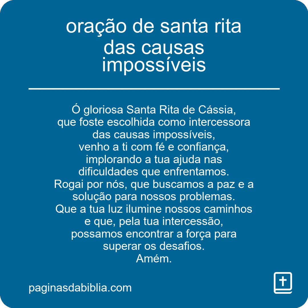 Oração de Santa Rita: Poder Transformador Espiritual.