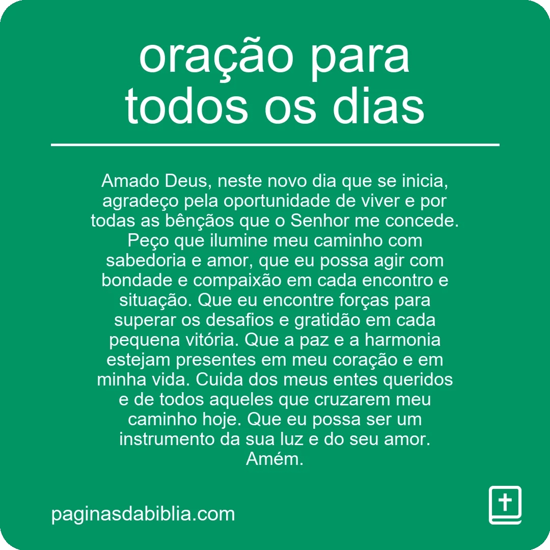 Oração diária: conexão divina em todos os dias