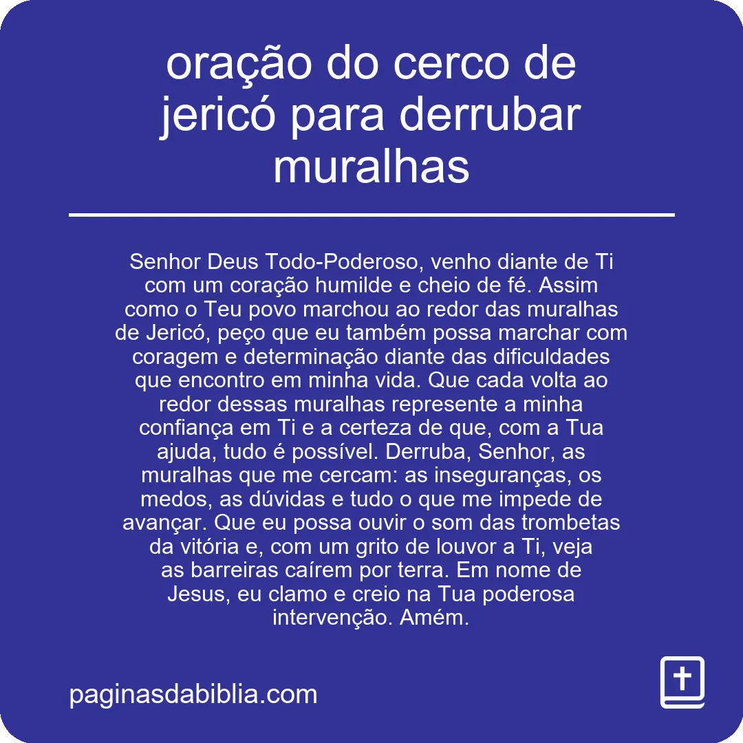 Oração do Cerco de Jericó: Poder Transformador Espiritual