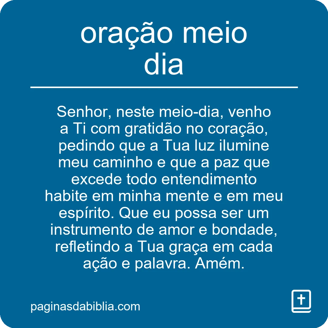 Oração do meio dia: conexão divina diária