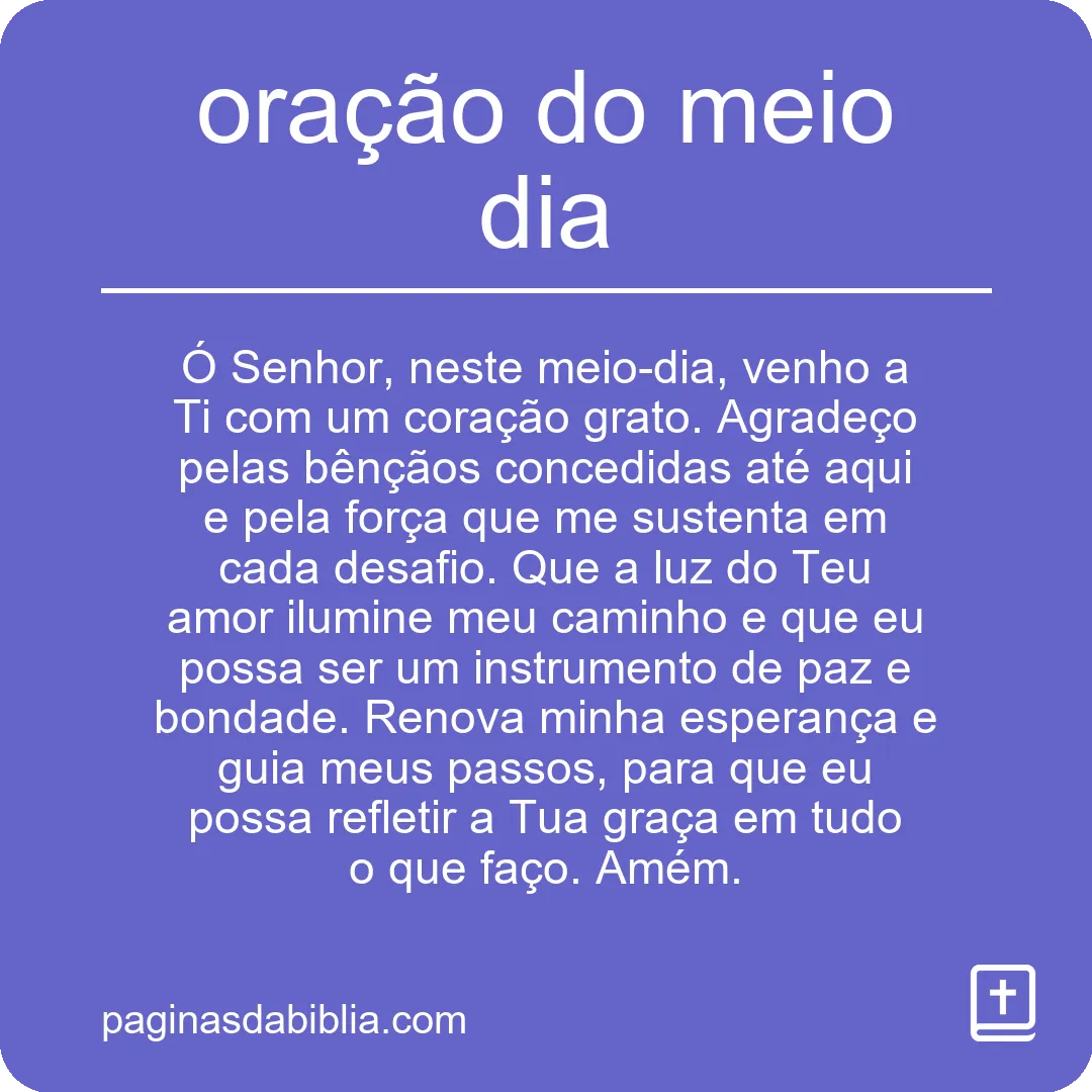 Oração do Meio Dia: Poder Transformador Espiritual.