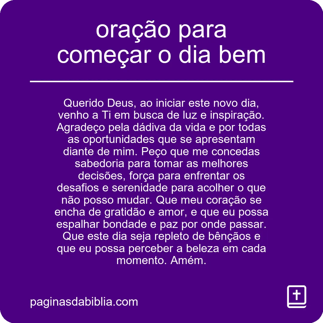 Oração Matinal Poderosa para um Dia Incrível
