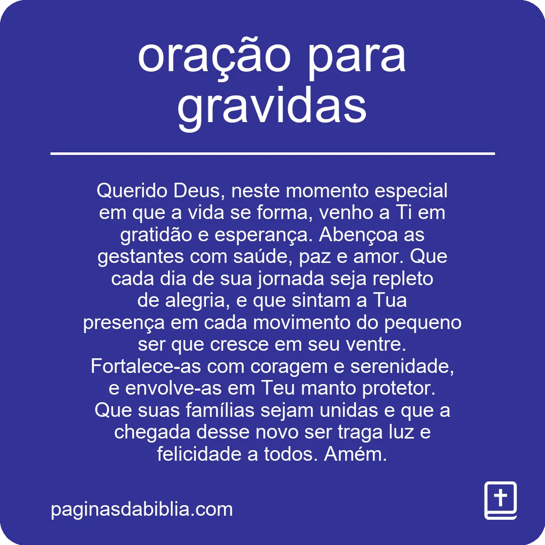 Oração para grávidas: proteção e bênçãos