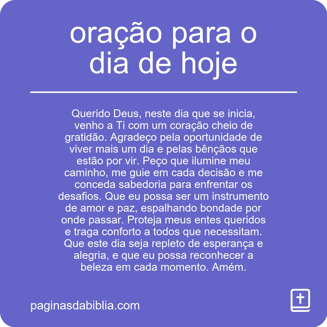 Oração para o Dia de Hoje: Renove sua Fé!