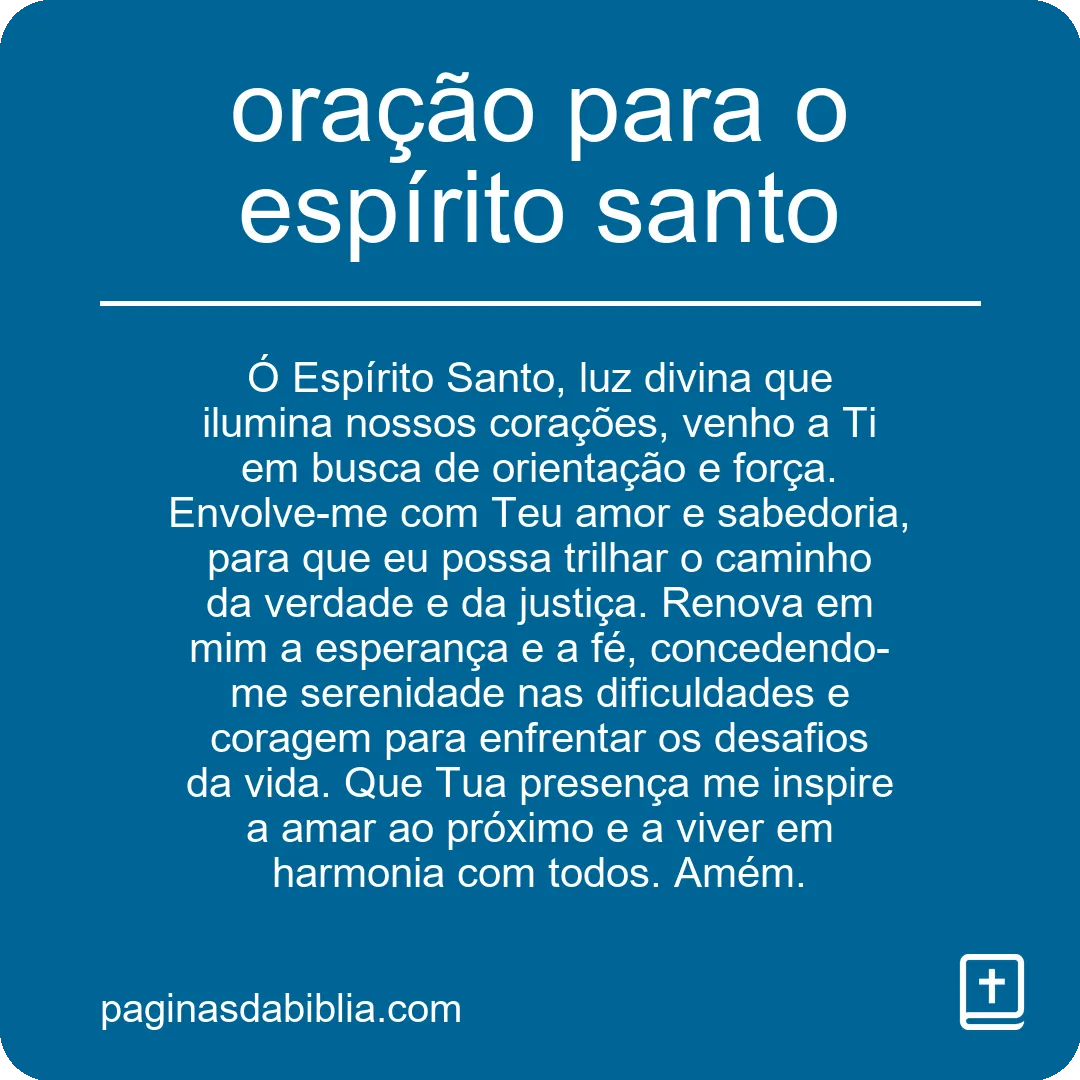 Oração para o Espírito Santo: Conexão Divina