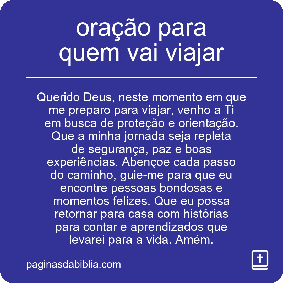 Oração para viagem segura: proteção divina