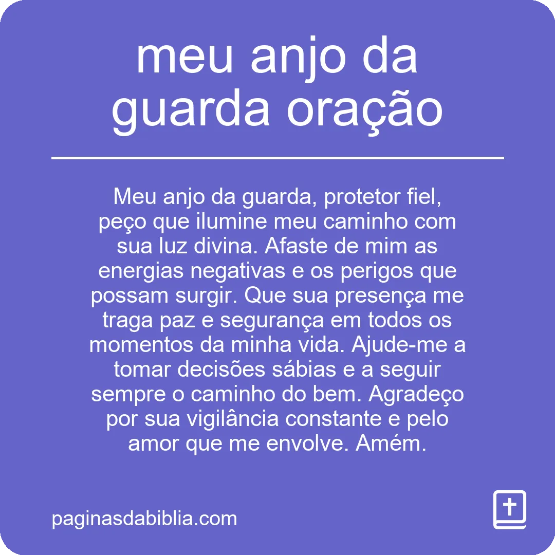 Oração poderosa ao meu anjo da guarda: conexão espiritual.
