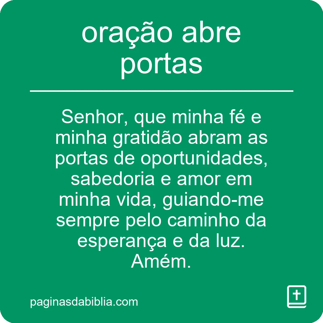 Oração Poderosa: Como a Oração Abre Portas Espirituais