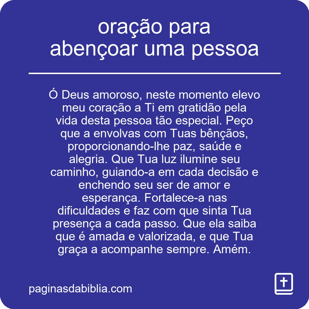 Oração Poderosa para Abençoar Alguém