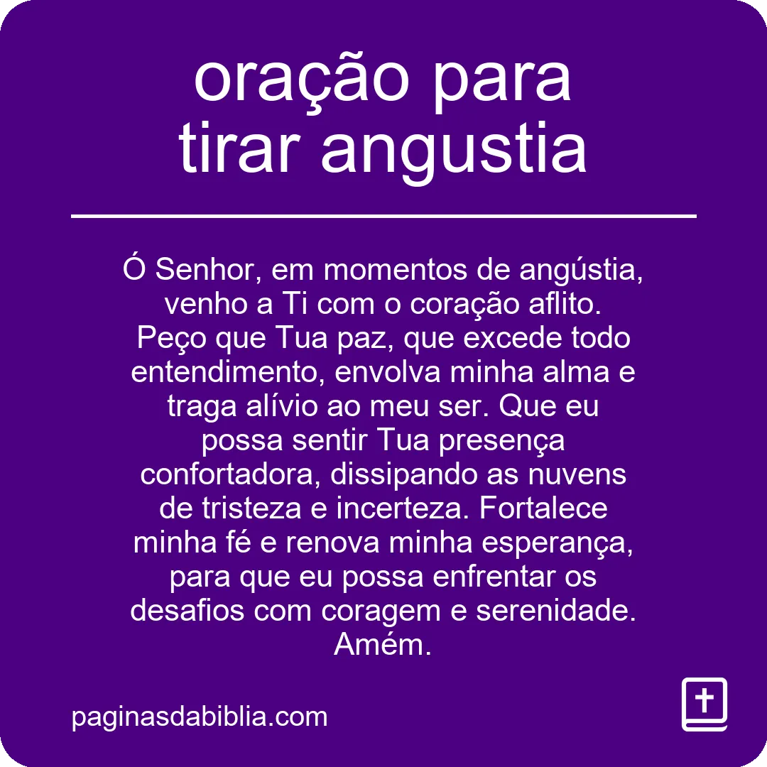 Oração Poderosa para Aliviar Angústia