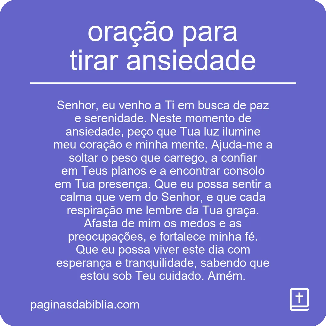 Oração Poderosa para Aliviar Ansiedade