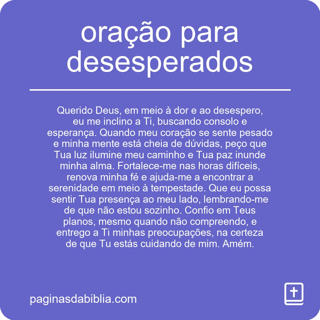 Oração Poderosa para Desesperados: Transformação Espiritual
