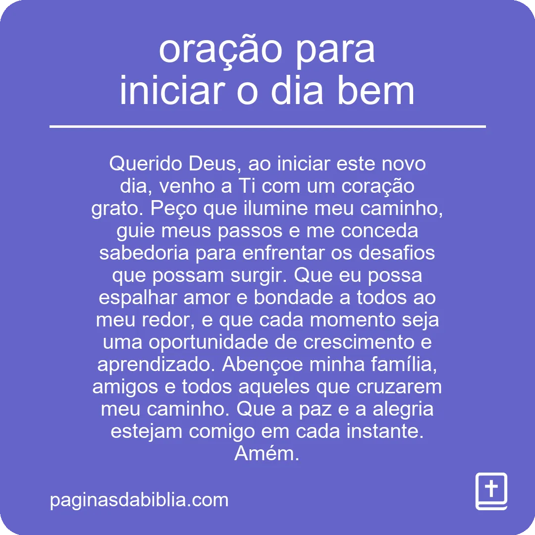 Oração Poderosa para Iniciar o Dia com Bênçãos
