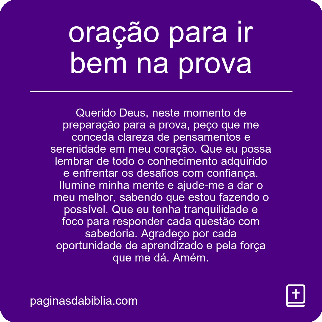 Oração Poderosa para Ir Bem na Prova: Conexão Espiritual