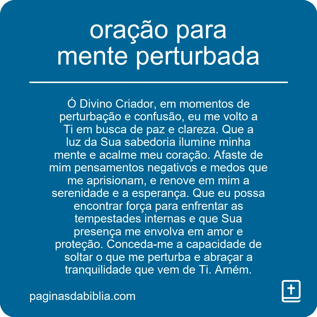 Oração Poderosa para Mente Perturbada: Restaure sua Paz