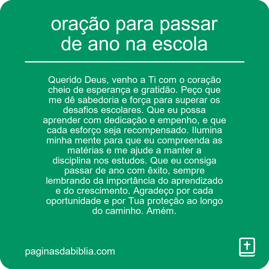 Oração Poderosa para Passar de Ano com Sucesso