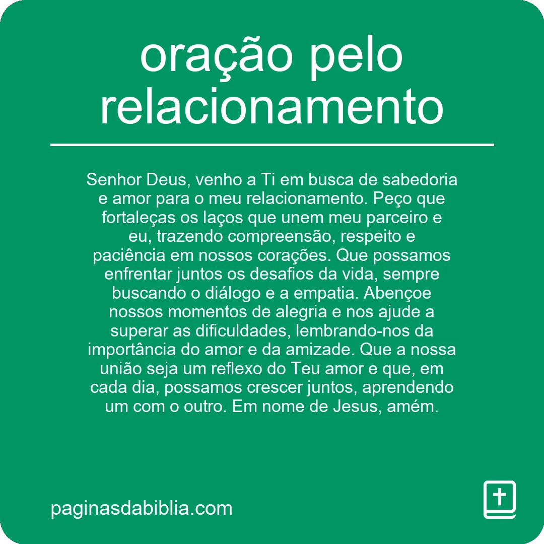 Oração Poderosa pelo Relacionamento Amoroso