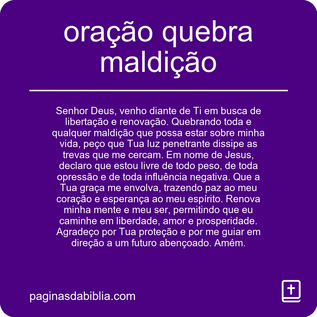 Oração Poderosa que Quebra Maldição e Renova Espiritualidade