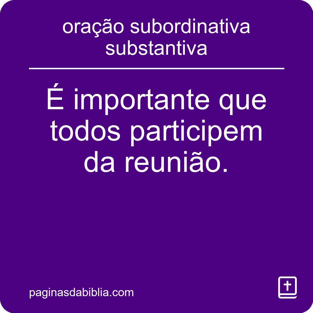 Oração Subordinativa Substantiva: Poder Espiritual Incrível
