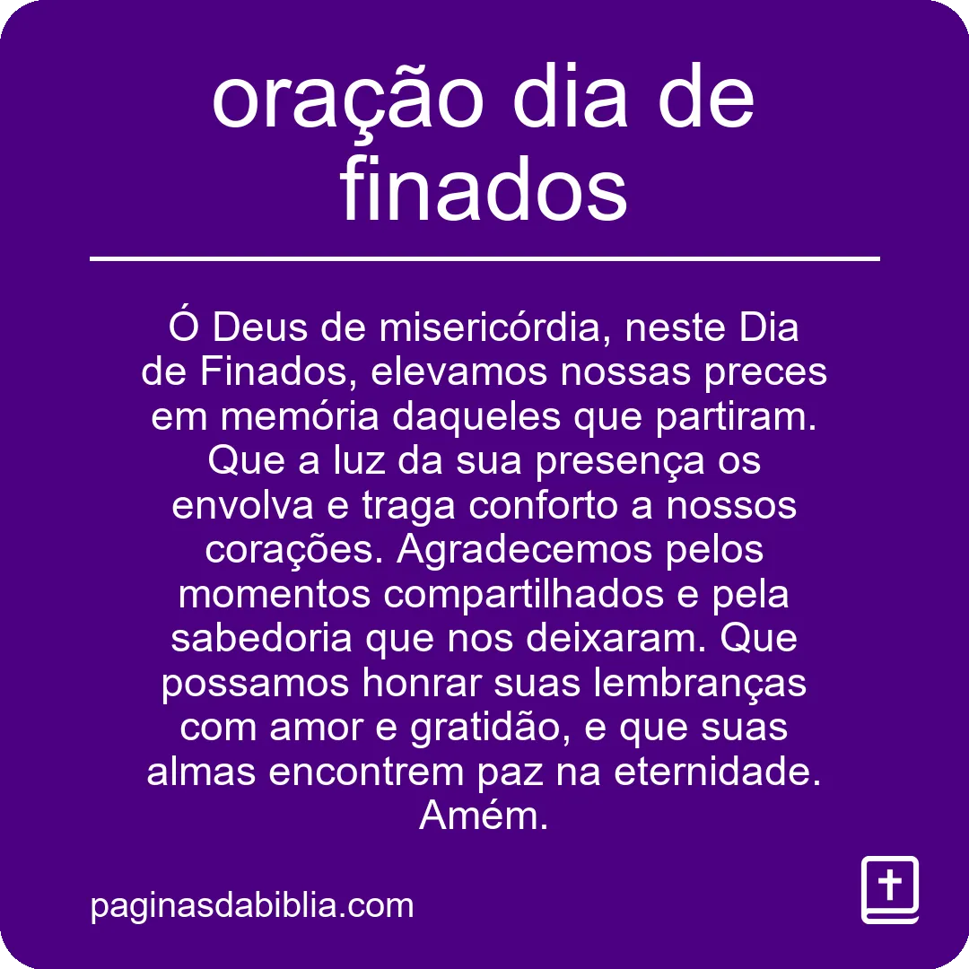 Oração Transformadora no Dia de Finados