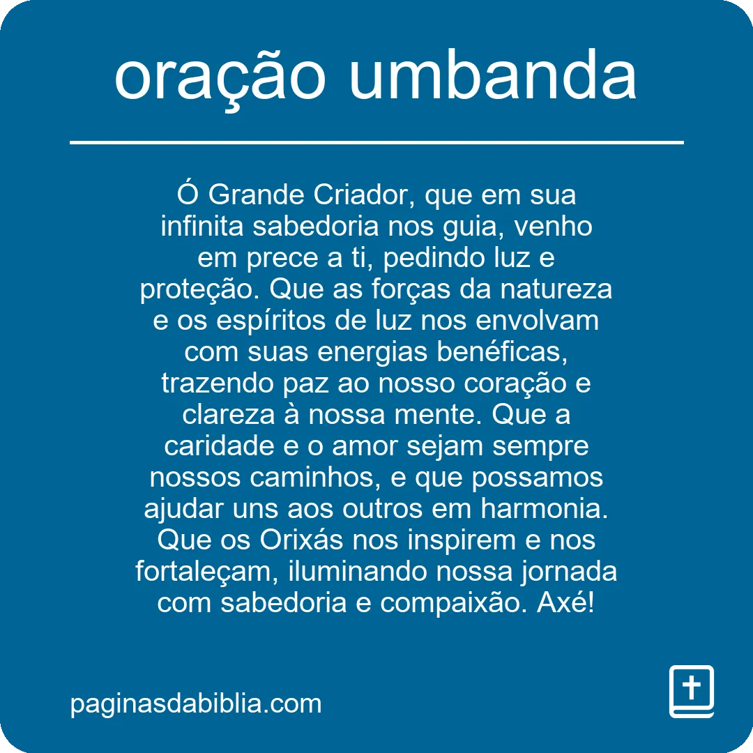 Oração Umbanda: Conexão Espiritual Poderosa