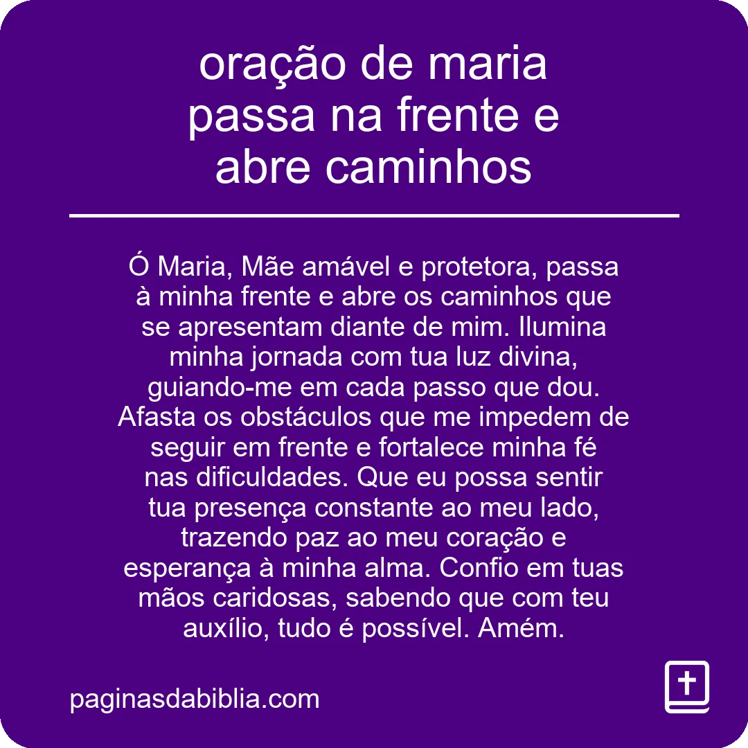Poder da Oração de Maria: Abre Caminhos Espirituais